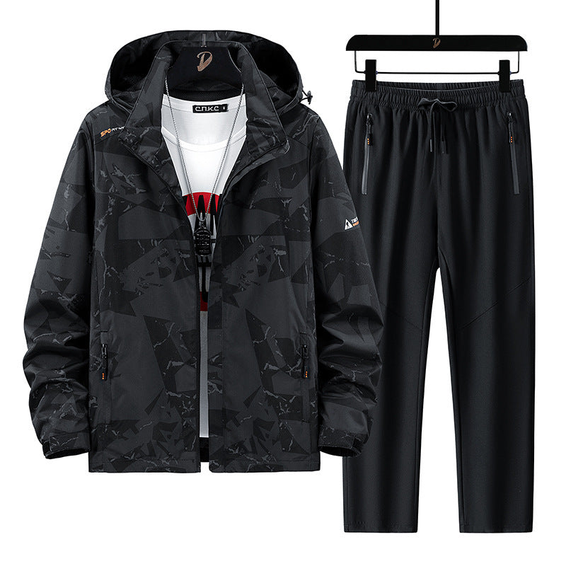 Herren Sportliches Trainingsanzug Drune