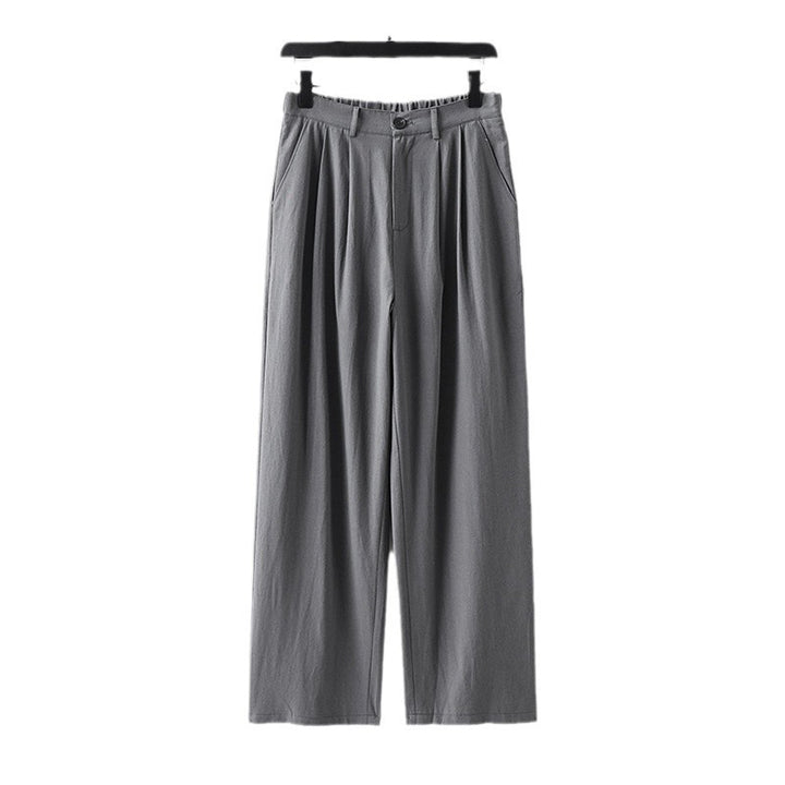 Damen Weite Bundfalten-Hose mit hoher Taille Drune