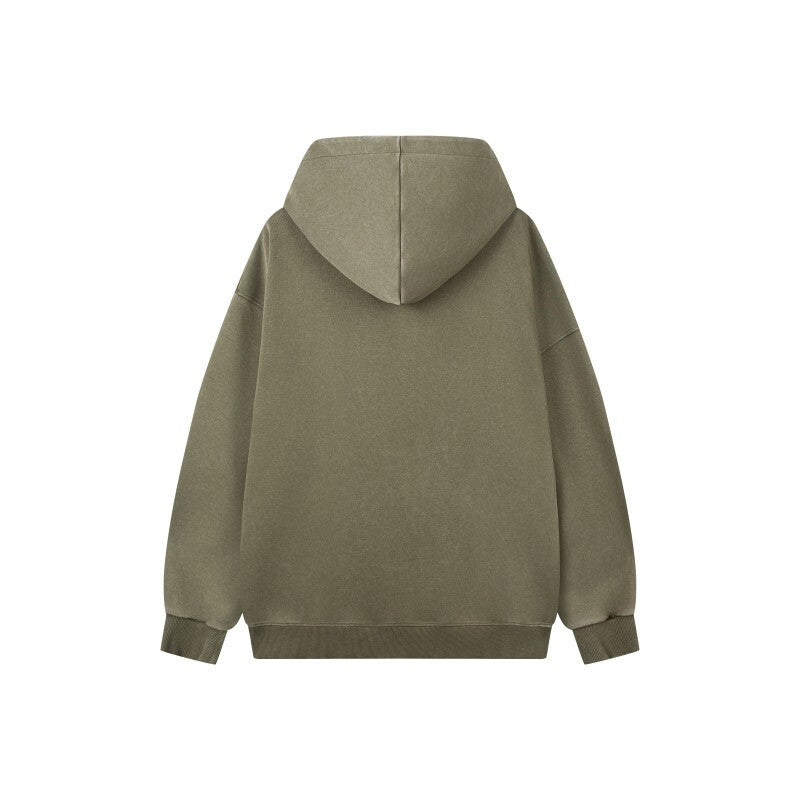 Damen Stilvolle Kapuzenpullover mit halbem Reißverschluss Drune