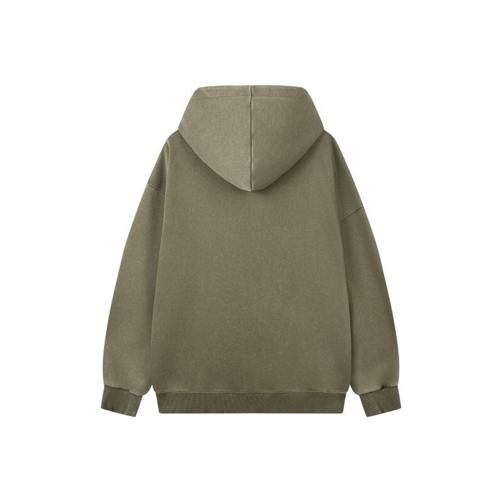 Damen Stilvolle Kapuzenpullover mit halbem Reißverschluss Drune