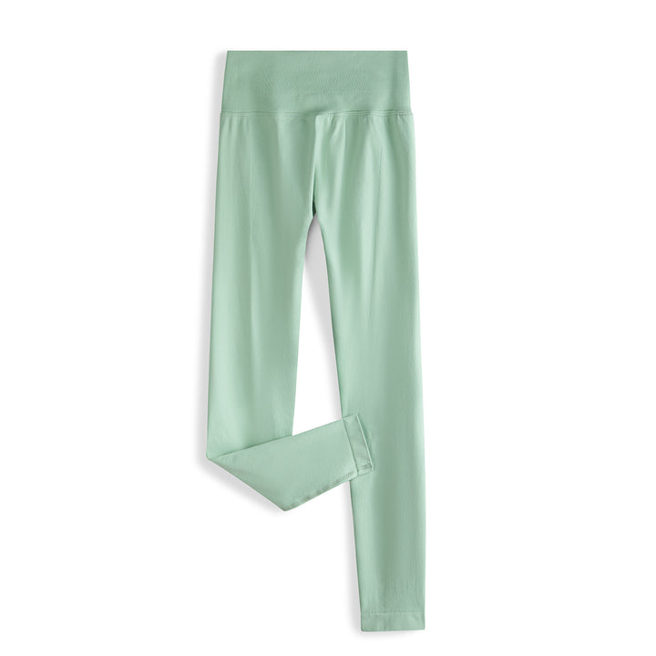 Damen Nahtlose High-Waist Leggings mit breitem Komfortbund Drune