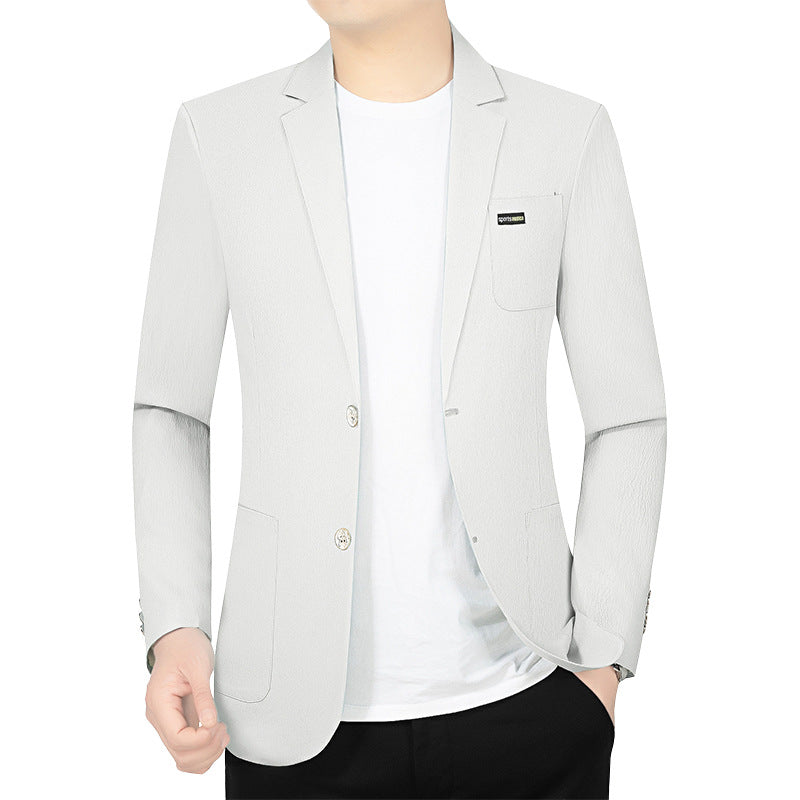 Herren Modernes Stretch Business-Sakko mit schmalem Schnitt und aufgesetzten Taschen Drune