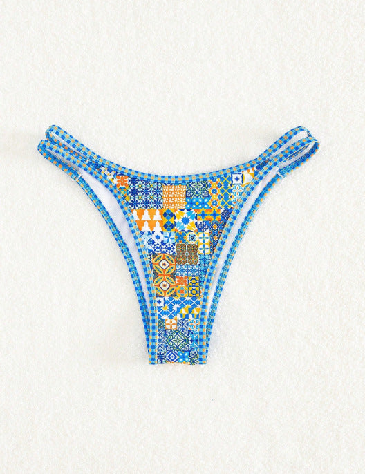 Damen Trendiger Unterteil-Bikini mit geometrischem Muster Drune