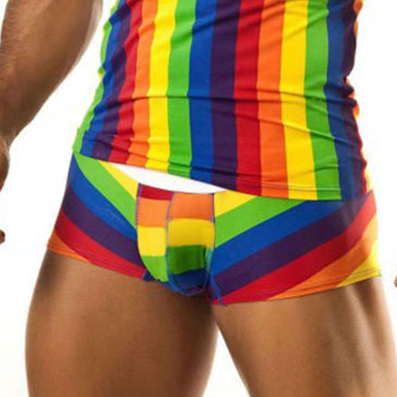 Herren nan eng anliegendes Unterwäsche-Set mit Tanktop und formendem Boxerbrief aus Stretchjersey Drune