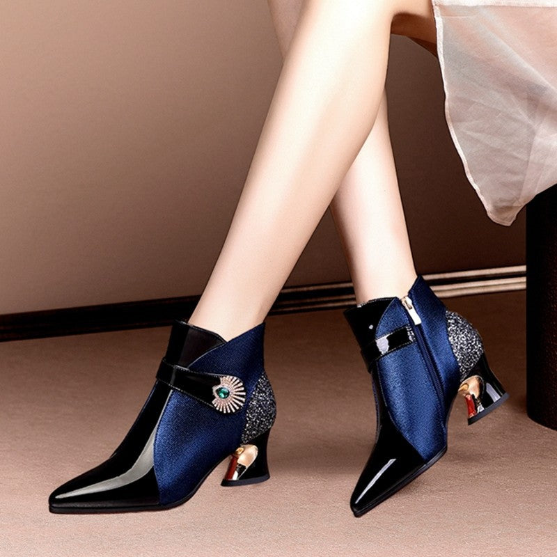 Damen modische Stiefeletten mit funkelndem Akzent Drune