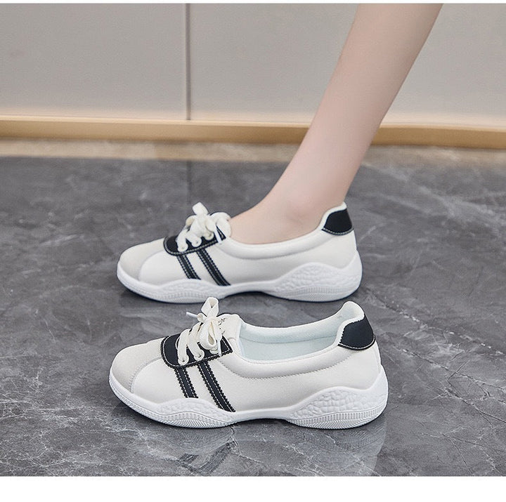 Damen Sneakers mit glanzvollem Obermaterial und atmungsaktivem Innenfutter Drune
