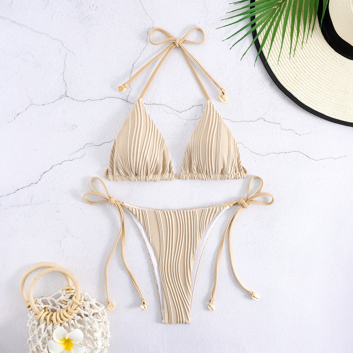 Damen Triangel-Bikini mit elegantem Rippendesign Drune