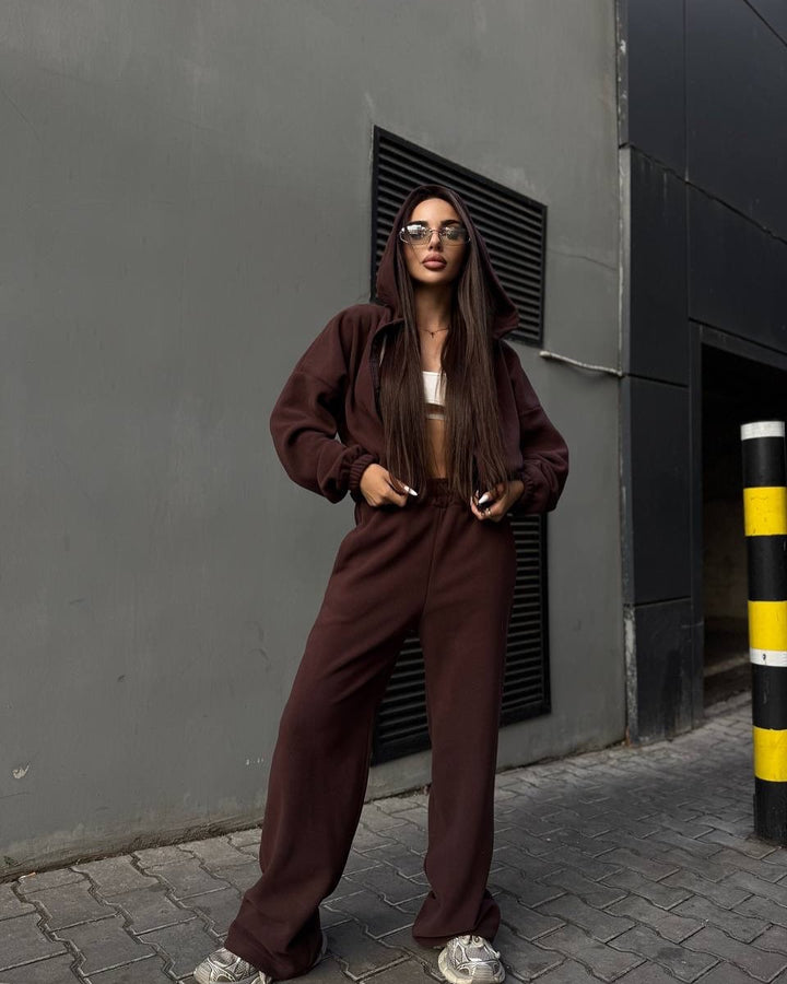 Damen Urbaner Oversized Jumpsuit mit Kapuze Drune