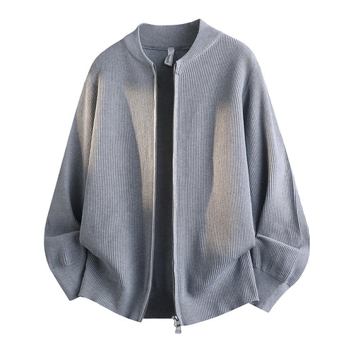 Damen Modische Sweatjacke mit Reißverschluss und Stehkragen Drune