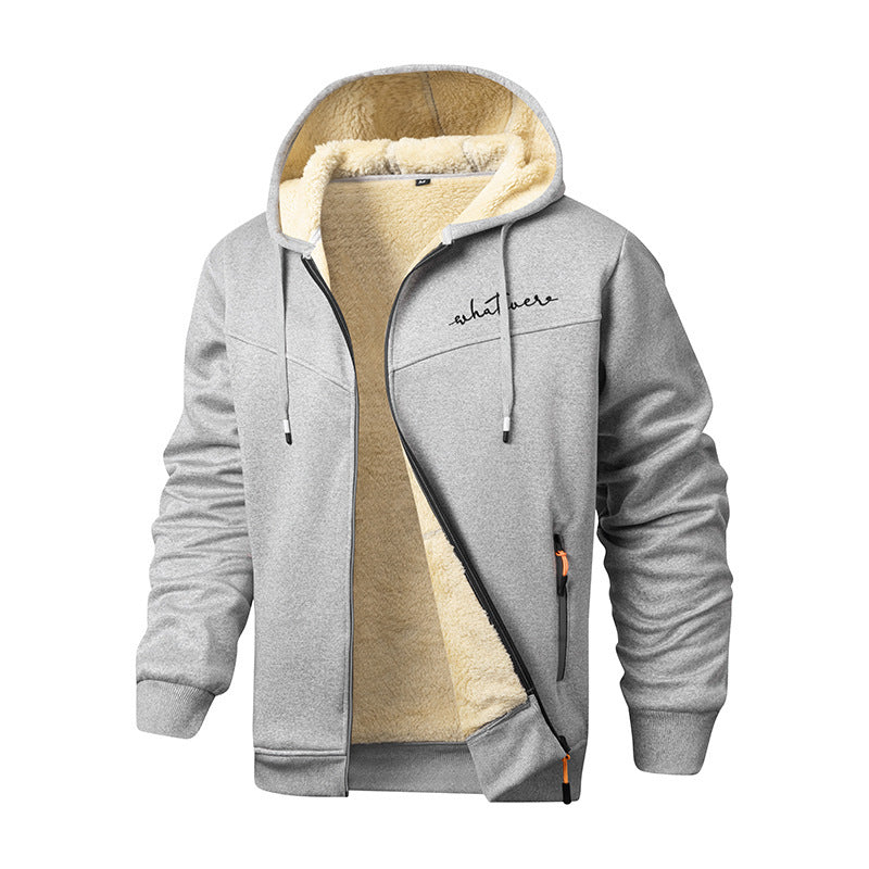 Herren Sportliche Fleecejacke mit hohem Kragen Drune