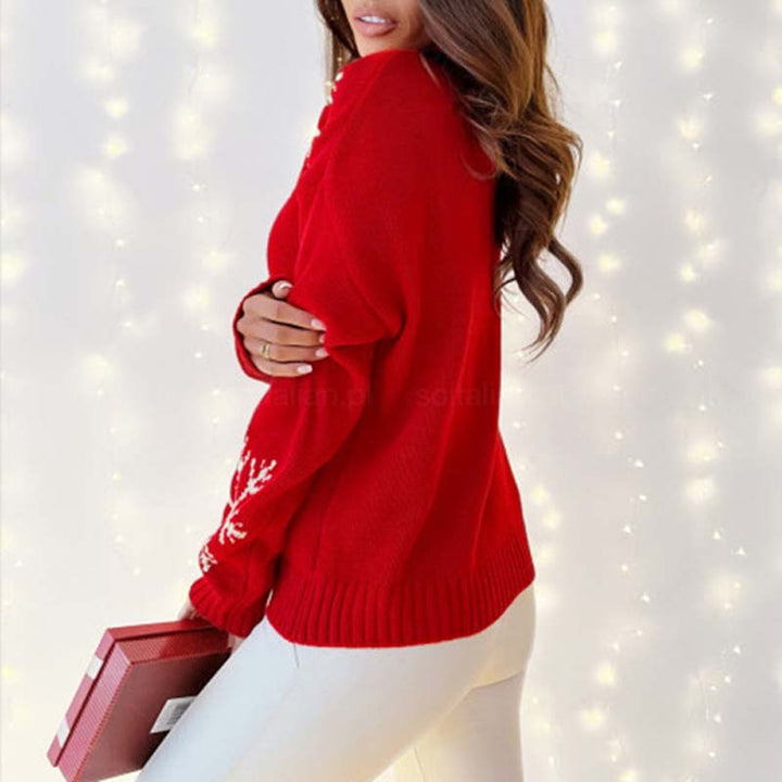 Drune | Weihnachtlicher Strickpullover Mit Fröhlichem Motiv