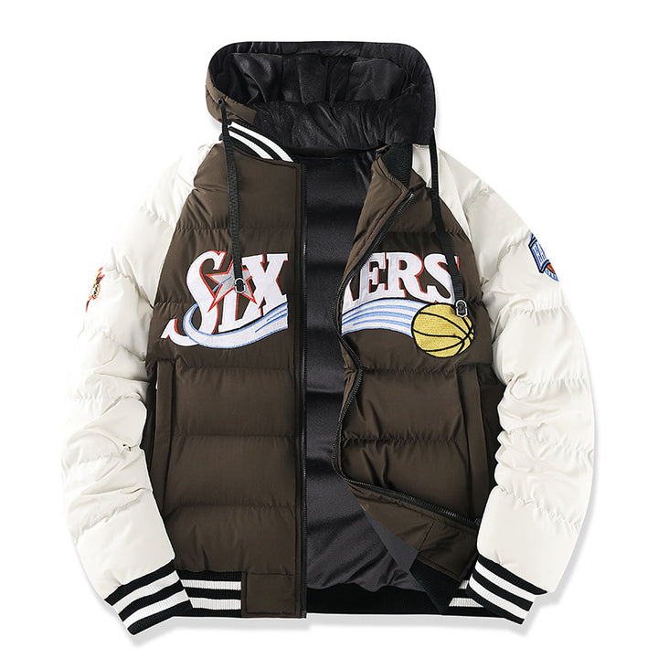 Herren Sportliche Pufferjacke mit hohem Kragen Drune