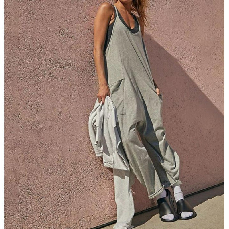 Damen Lässiger Overall aus strapazierfähigem Material Drune
