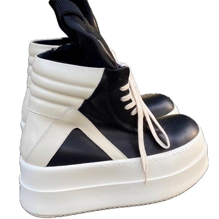 Damen Plateau-High-Top Sneaker-Stiefel mit gepolstertem Schaft und extrahoher Gummisohle Drune