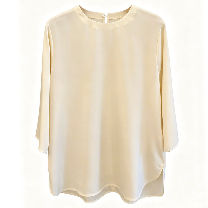 Damen Elegante und luftige Bluse mit drei Viertel-Ärmeln Drune