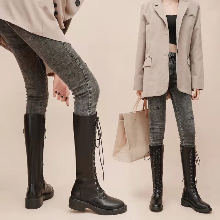 Damen Hohe Schnürstiefel mit robustem Obermaterial und modischem Design Drune