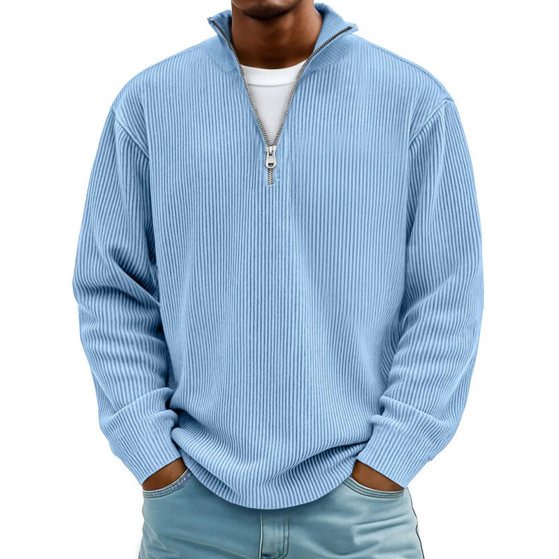 Herren Modischer Sweatpullover mit Reißverschluss Drune
