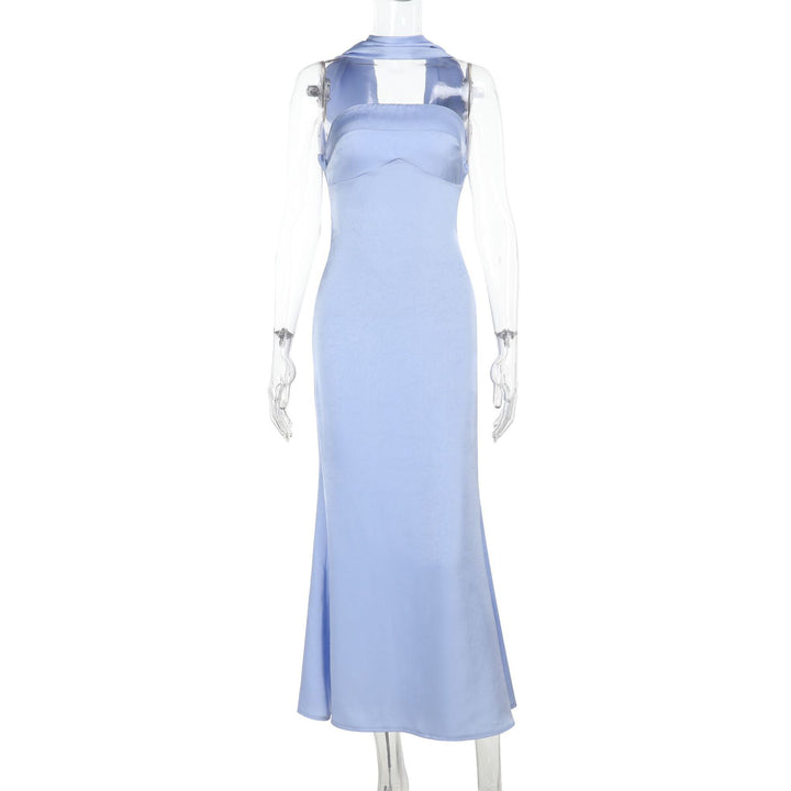 Damen Elegantes Maxikleid mit transparenten Details Drune