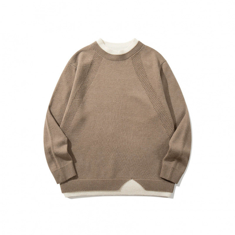 Unisex Feinstrickpullover mit Raglannaht und dreieckigem Saumbesatz Drune