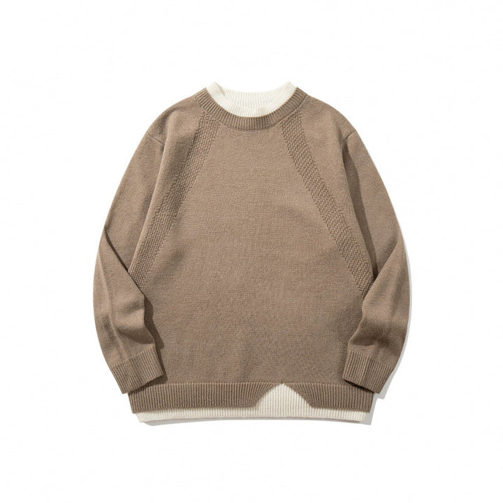 Unisex Feinstrickpullover mit Raglannaht und dreieckigem Saumbesatz Drune