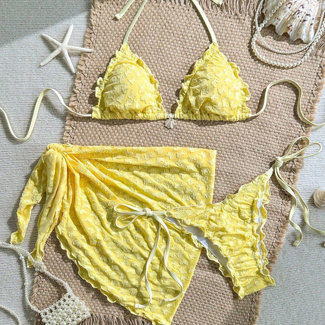 Damen Bikiniset mit Rüschen Drune