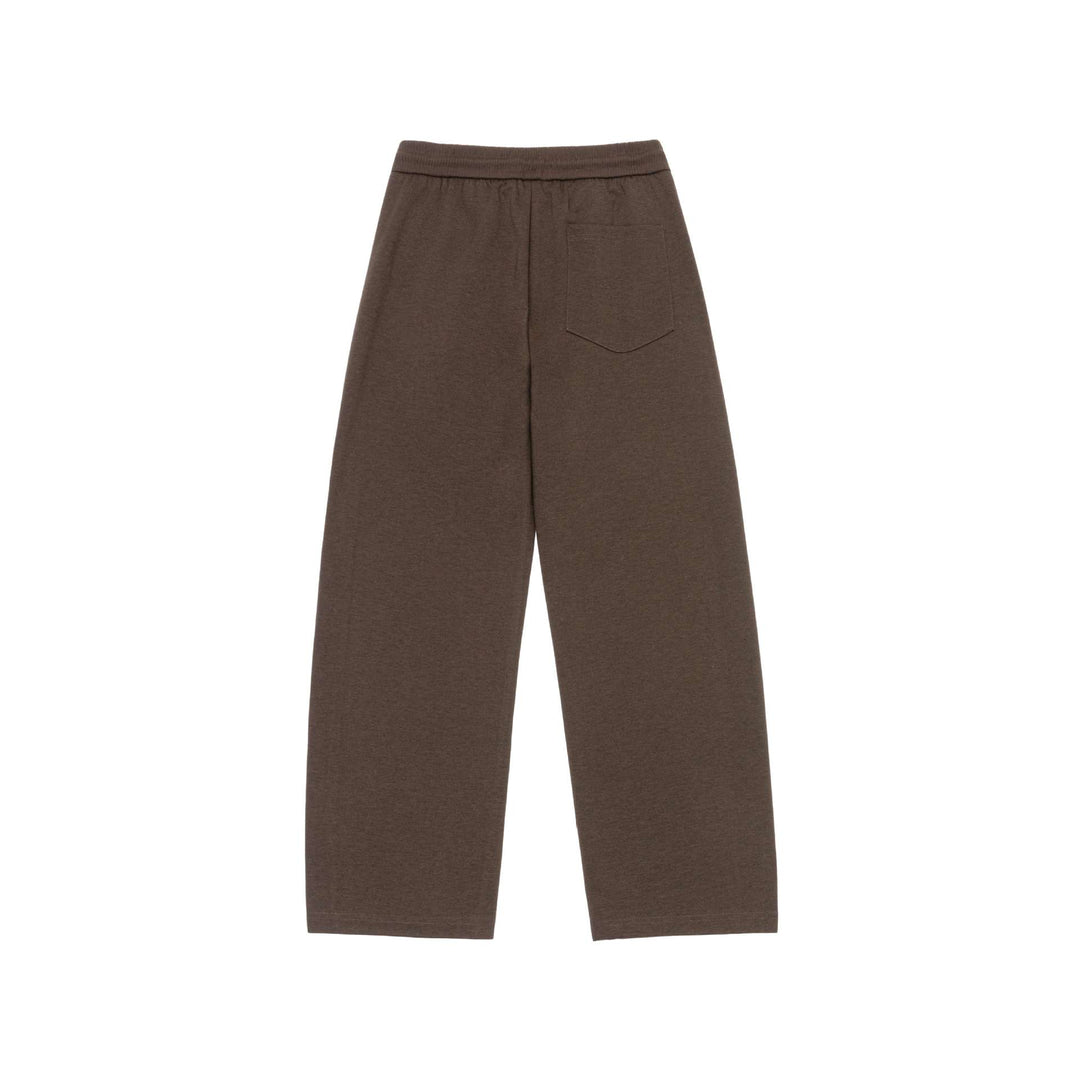 Damen Weite Cropped-Sweathose mit elastischem Bund und Abgesteppter Mittelnaht Drune