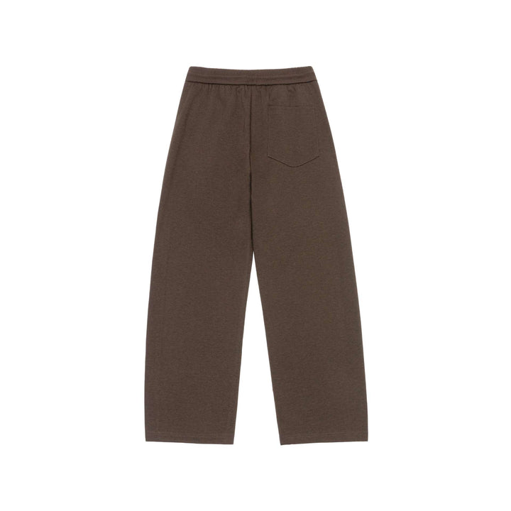 Damen Weite Cropped-Sweathose mit elastischem Bund und Abgesteppter Mittelnaht Drune
