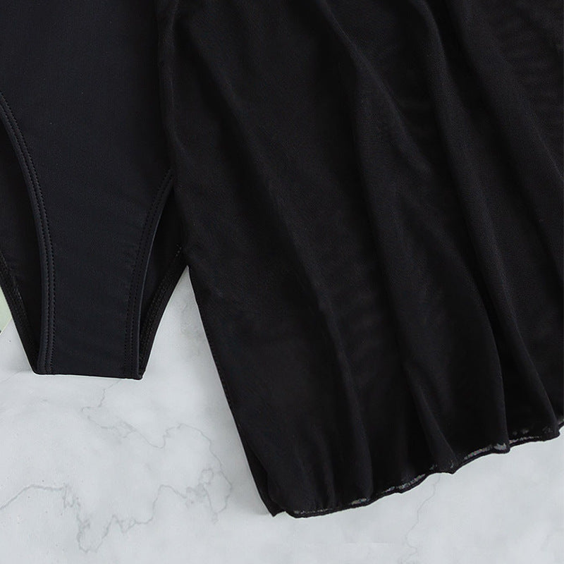 Damen Badesarong mit zarten Rüschendetails Drune