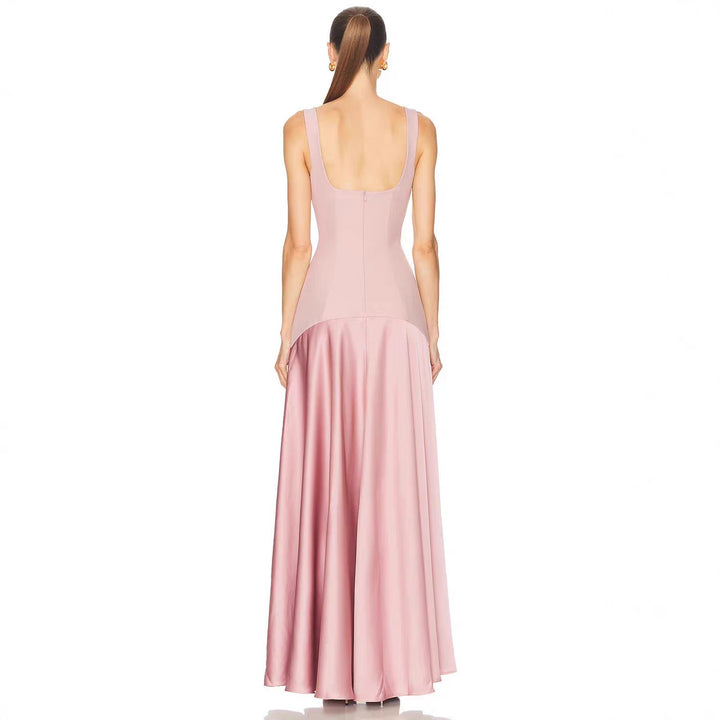 Damen elegantes Kleid mit figurformendem Schnitt und elegantem Reißverschluss Drune