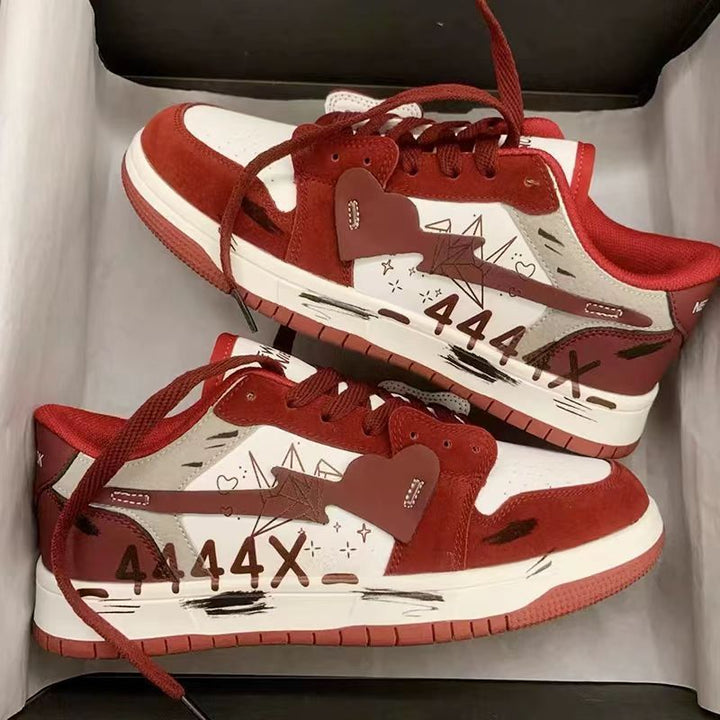 Damen Sneakers mit einzigartiger Herz-Applikation und modischem Detail Drune