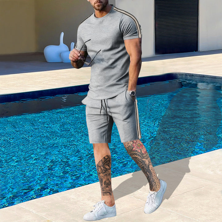 Herren Sportliches T-Shirt und Shorts Set Drune