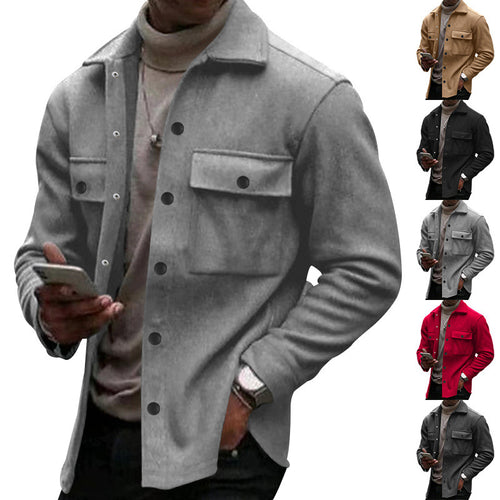Herren lässige Overshirtjacke mit großen Brusttaschen und modernem Design Drune