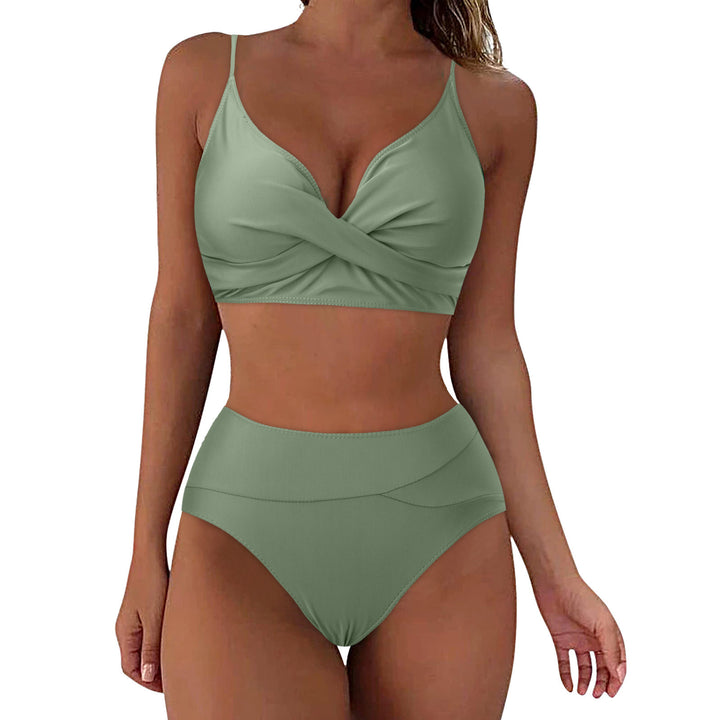 Damen Hochtailliertes Bikini-Set mit raffiniertem Twist-Oberteil Drune