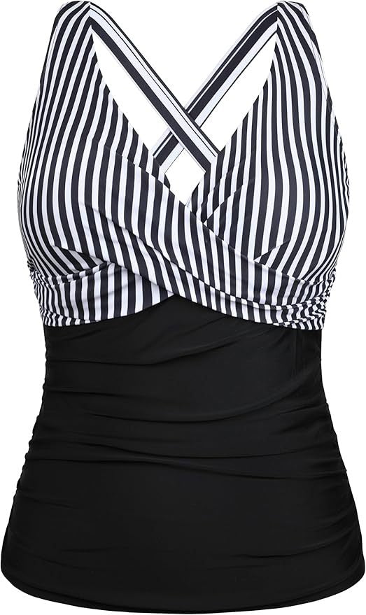 Damen Sportliches Tankini-Oberteil mit floralem Schnitt Drune