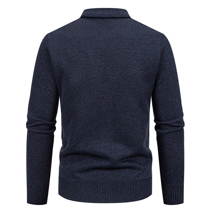 Herren nan feiner Rauten-Strickcardigan mit V-Ausschnitt, Knopfleiste und Eingriffstaschen Drune