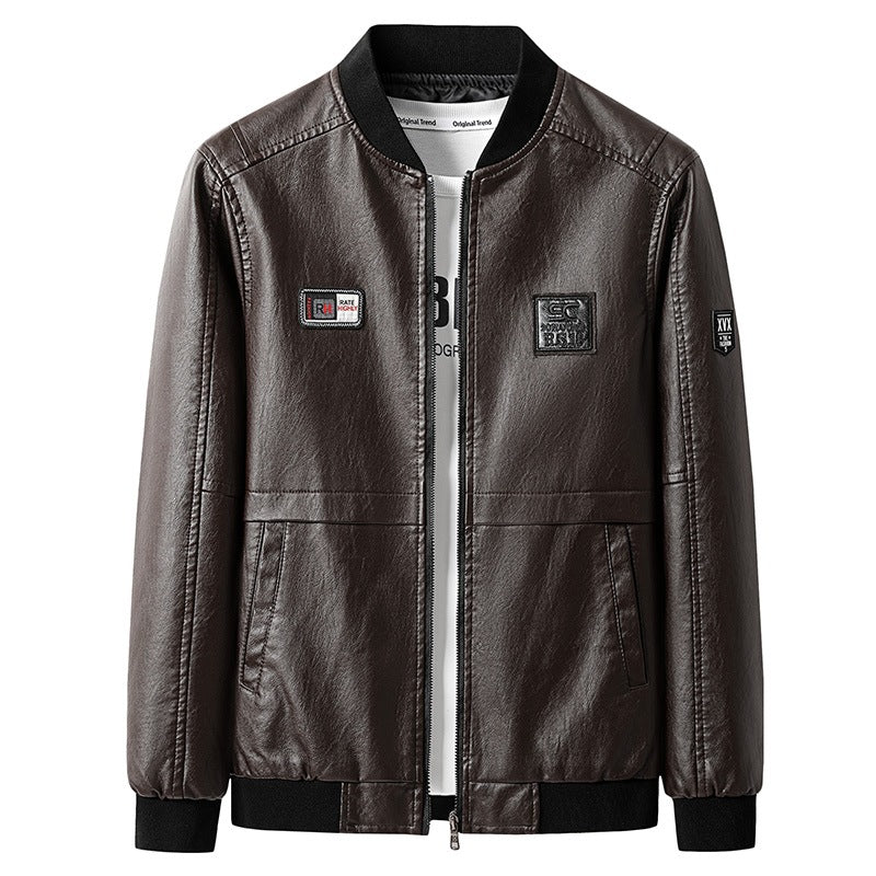 Herren Modische Kunstleder-Bomberjacke Drune 1787738231