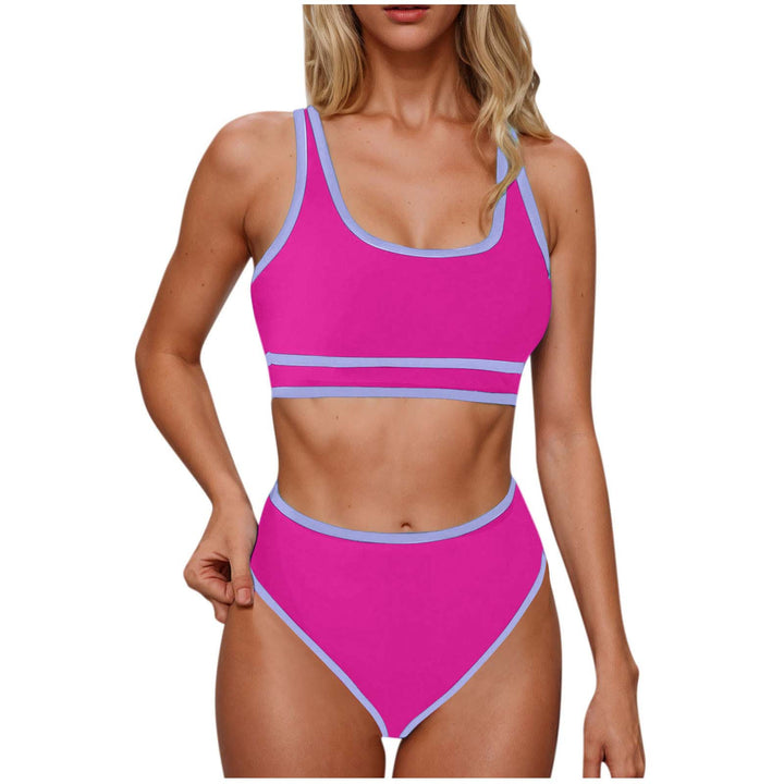 Damen Sportliches Hochtailliertes Bikini-Set Drune