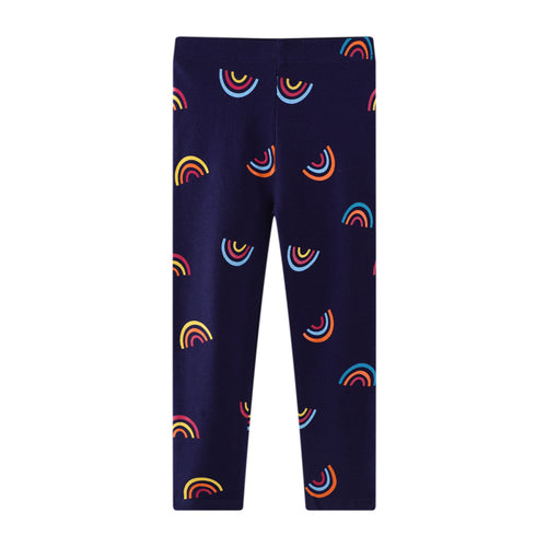Mädchen Leggings mit buntem Regenbogenmotiv Drune