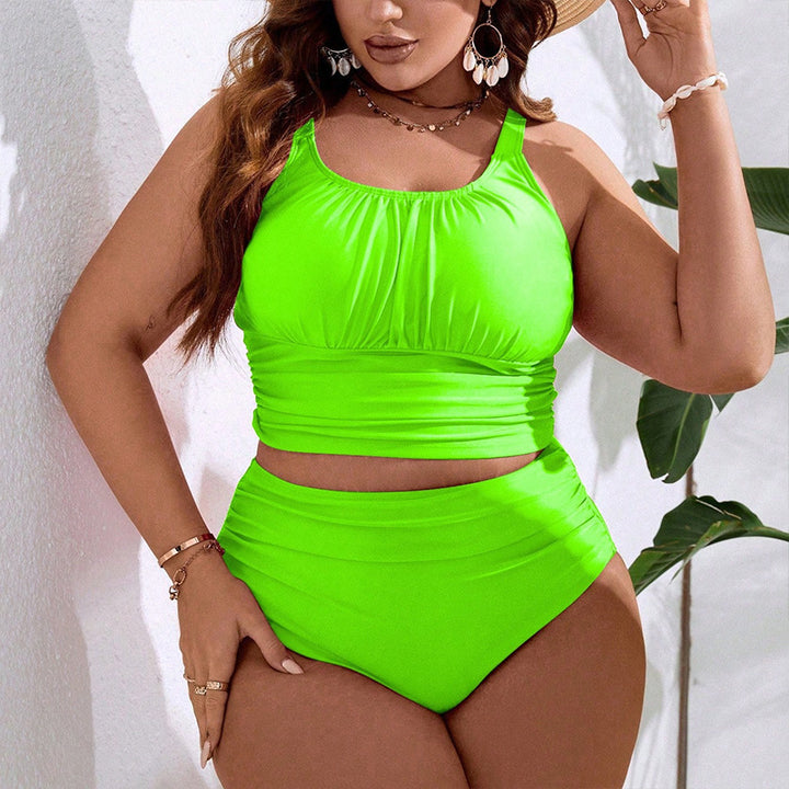 Damen Hochtailliertes Bikini-Set mit modernem Crop-Top Drune