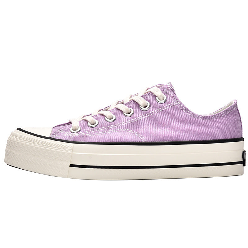 Damen Plateau-Sneaker aus robustem Canvas mit klassischem Schnürdesign und flexibler Sohle Drune
