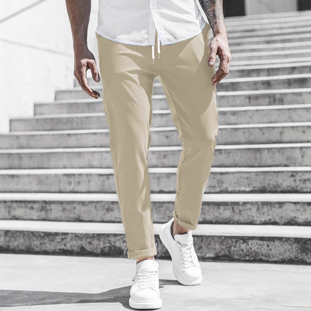 Drune Herren Freizeithose mit Kordelzug und Seitentaschen