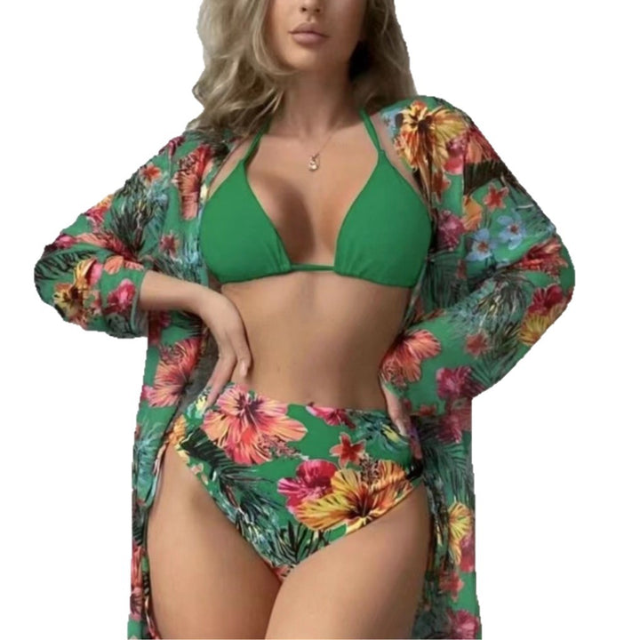 Damen modisches Bade-Set mit stylischem Kimono Drune