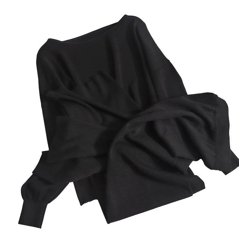Damen lässiges Strickanzug-Set mit weitem Schnitt und modischen Details Drune