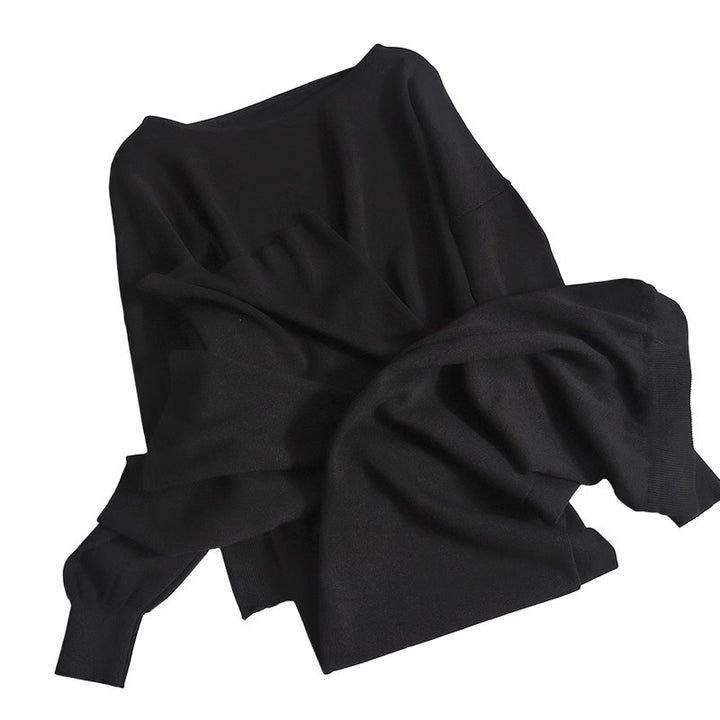 Damen lässiges Strickanzug-Set mit weitem Schnitt und modischen Details Drune