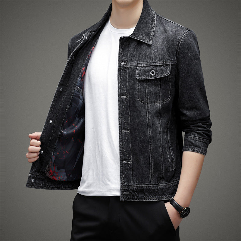 Herren Jeansjacke mit funktionalen Taschen und klassischem Schnitt Drune