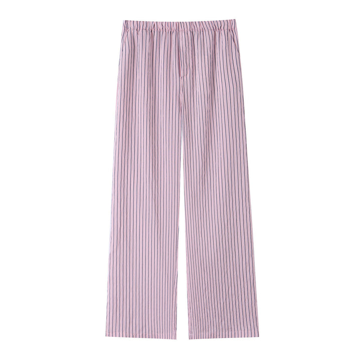 Damen Pyjamahose mit elastischem Bund und geradem Bein Drune