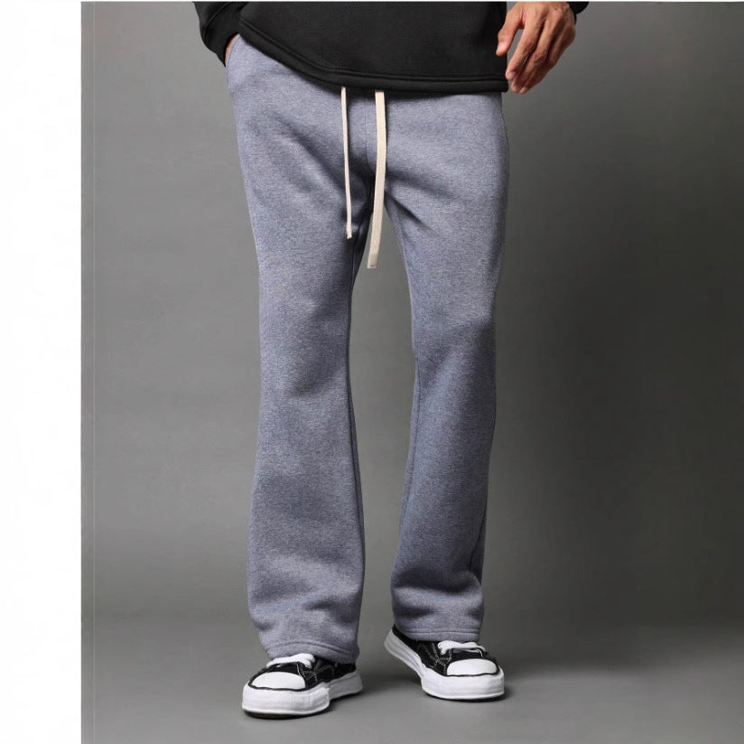 Herren nan locker geschnittene Jogginghose mit geradem Bein und elastischem Kordelbund Drune
