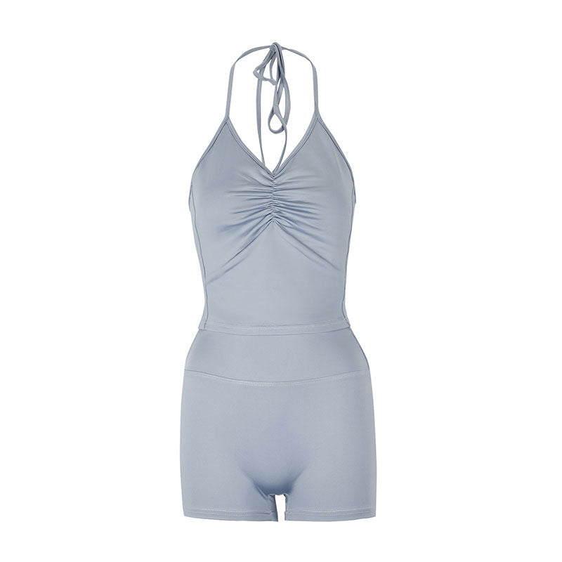 Damen Sportlicher Badeanzug mit raffiniertem Rüschendesign und flexiblen Trägern Drune