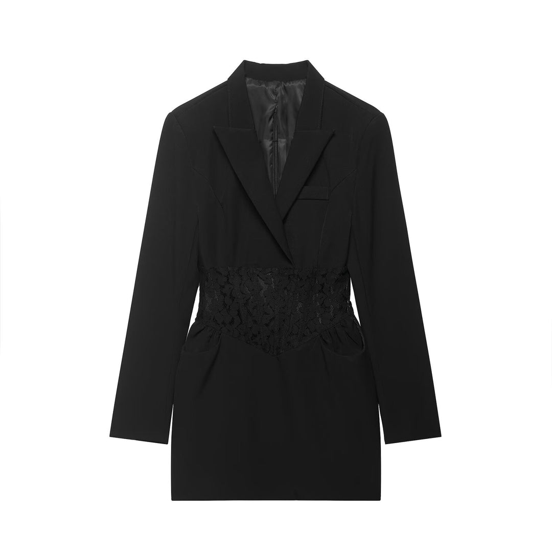 Damen Tailliertes Blazerkleid mit eingearbeiteter Spitzen‑Korsage Drune