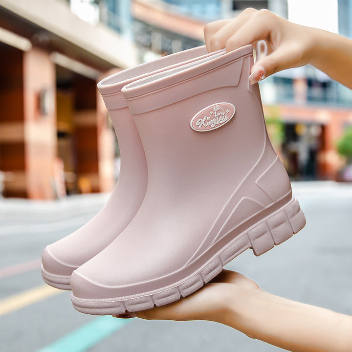 Damen Wasserdichte EVA-Ankle-Gummistiefelette mit rutschfester Profilsohle Drune